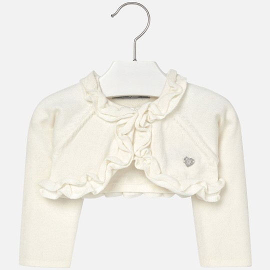 Mayoral lasten valkoinen  juhla neulebolero 92cm