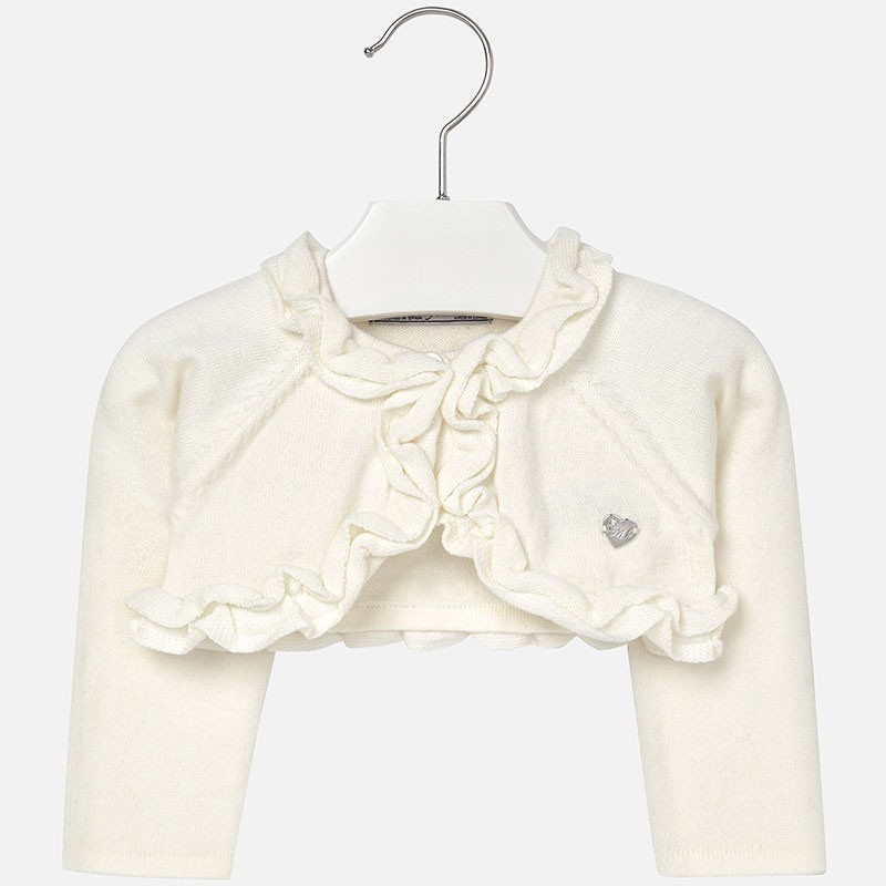 Mayoral lasten valkoinen  juhla neulebolero 92cm