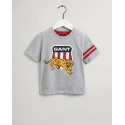 gant tiger shield t-paita pojat luomupuuvilla