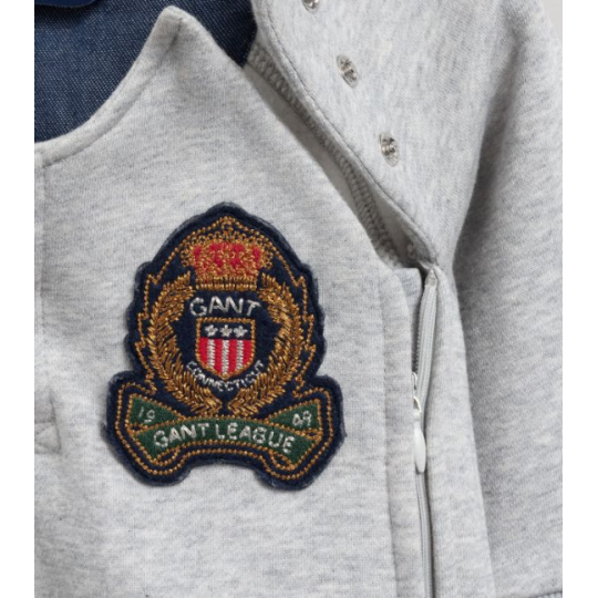 gant vauvojen harmaa haalari puuvillaa