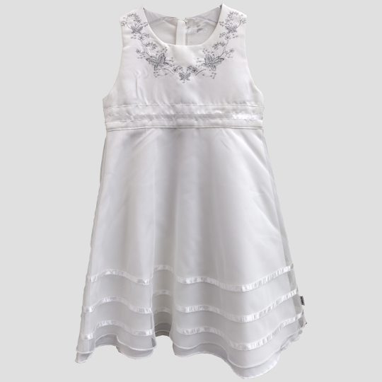 name it tyttöjen juhlamekko valkoinen