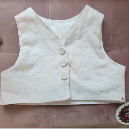 vauvan pellavaliivi valkoinen