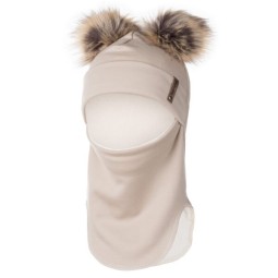 merinovilla kypärämyssy kahdella tupasulla