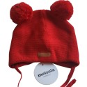 Metsola merinovillainen lämmin hattu. punainen nauhahattu alennuksessa